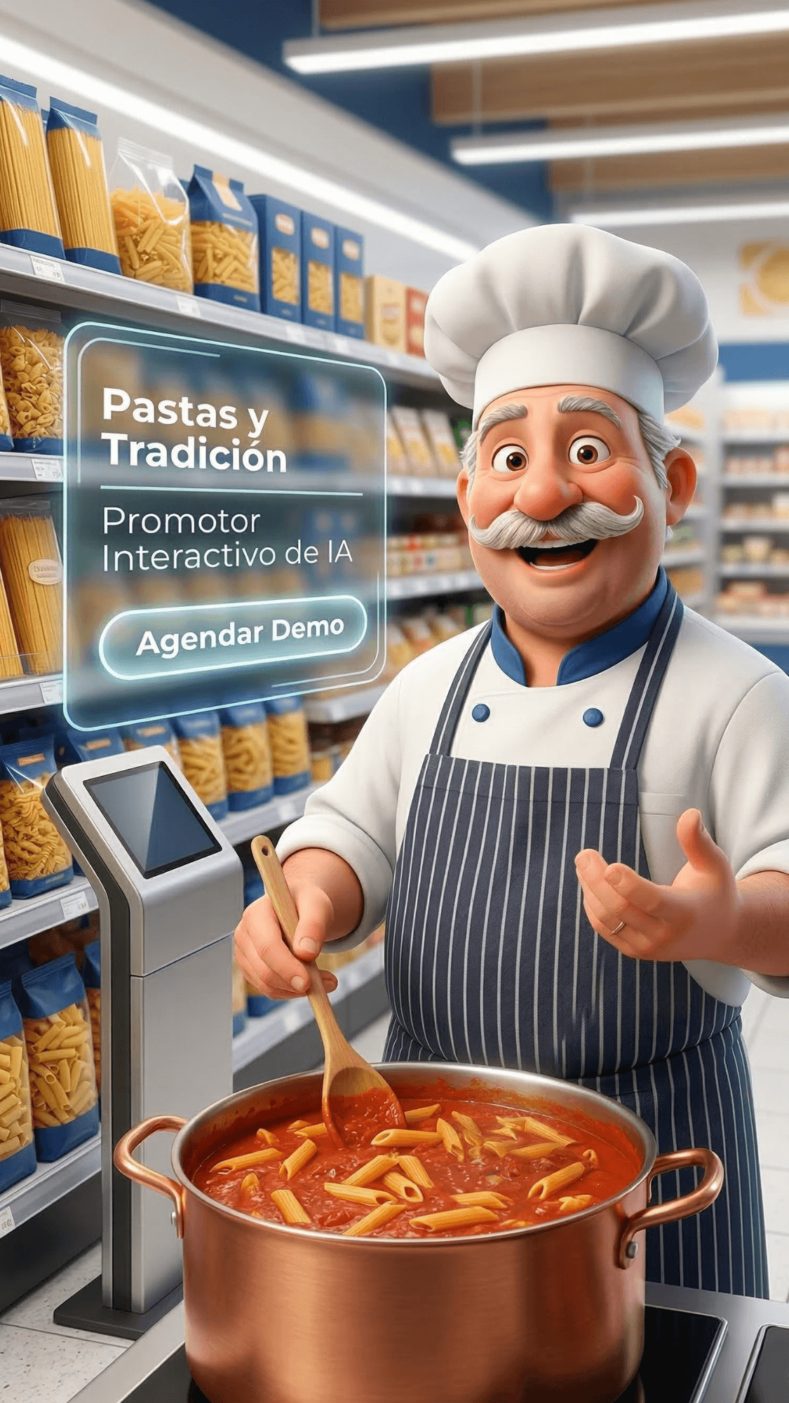 Chef Massimo, promotor virtual de pastas y tradición